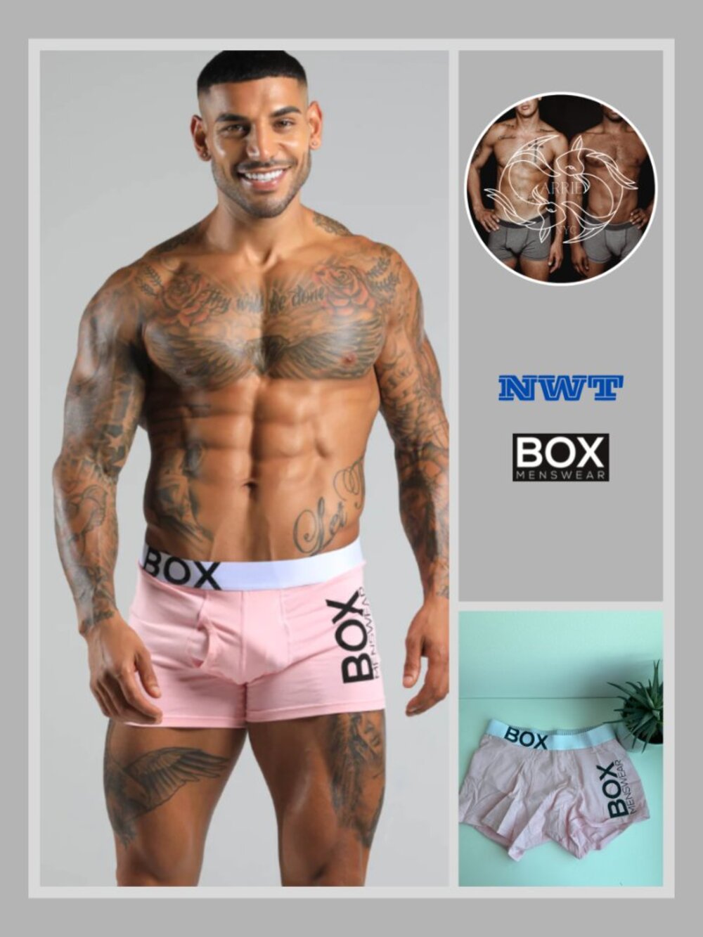 Box Menswear - Pink Boxers (S)